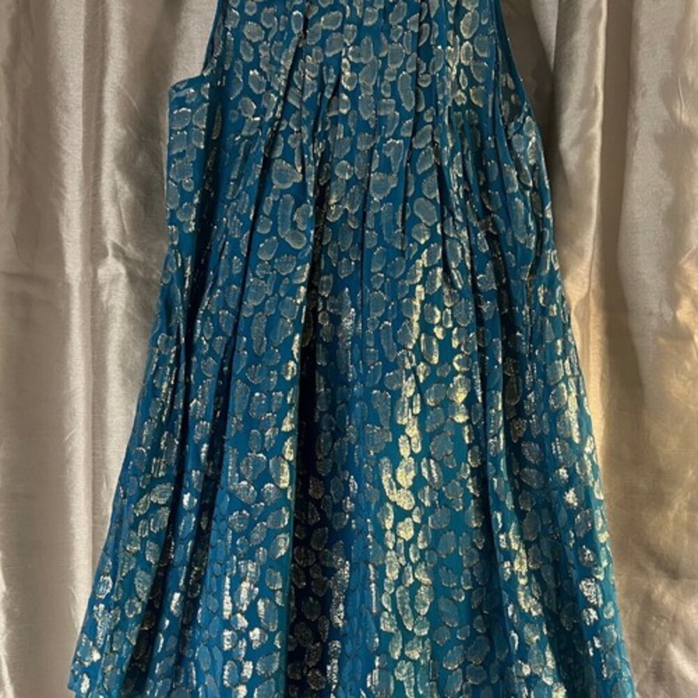 Anthropologie Blue Shimmer Dress